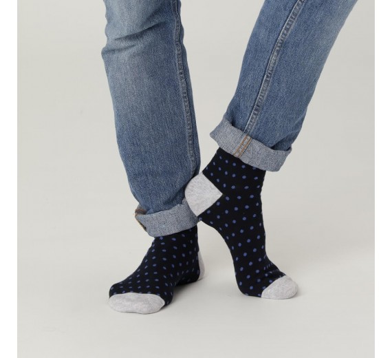 CPH Socks Comp- Herrestrømper - Prikkede Blå