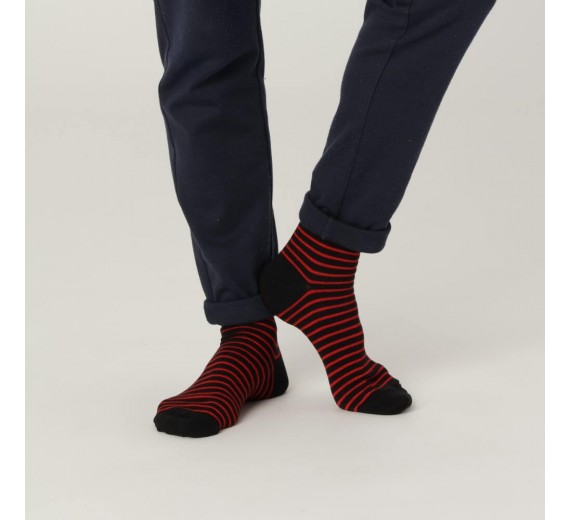 CPH Socks Comp.- Herrestrømper - Stribede Rød