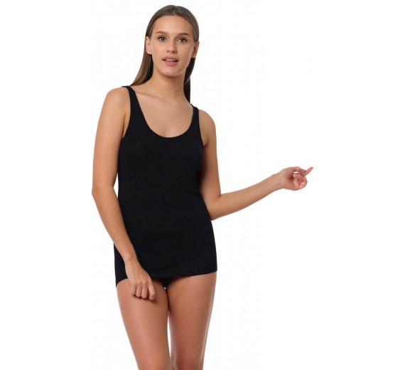 Sorte bambus stropundertrøjer / tank tops til damer Sorte bambus stropundertrøjer / tank tops til damer