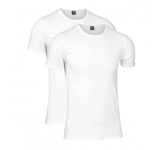 2-Pak JBS t-shirts med rund hals, hvid, str. 2XL
