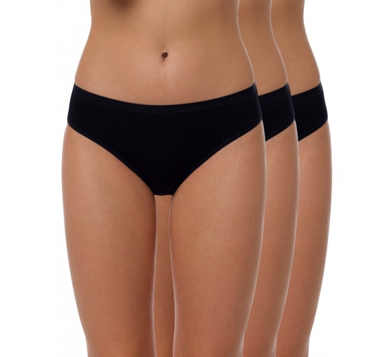 3-pak bambus brief trusser, sort, str. large