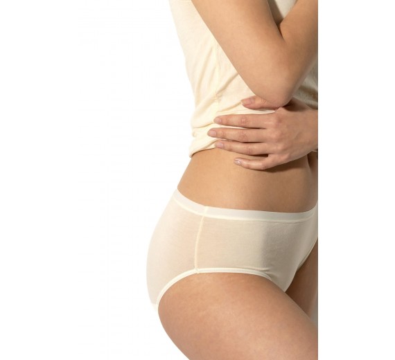 3-pak bambus briefs til damer, råhvid, str. small 3-pak bambus briefs til damer, råhvid, str. small