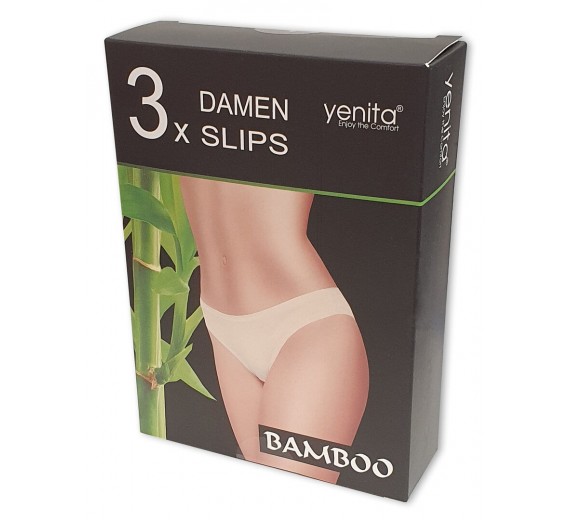 3-pak bambus brief trusser, råhvid, str. XL