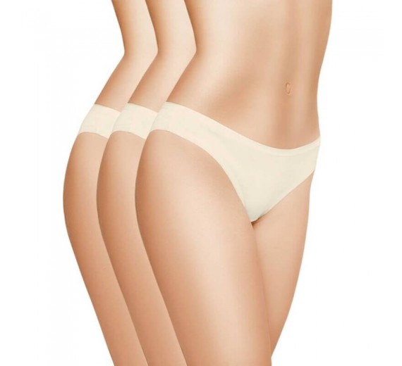 3-pak bambus brief trusser, råhvid, str. XL