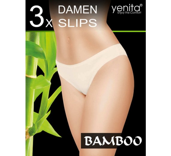 3-pak bambus briefs til damer, hvid, str. XL