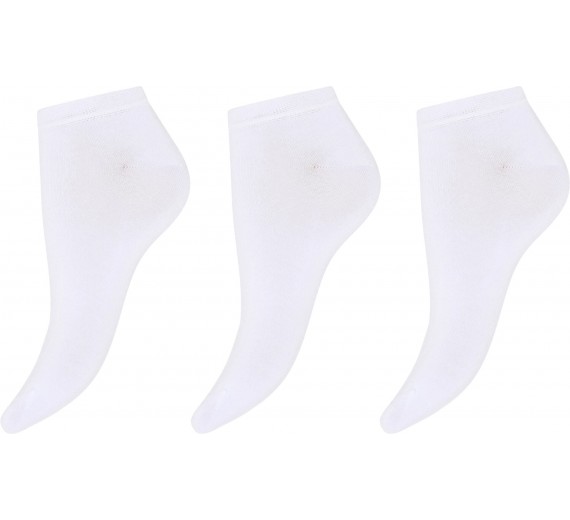 DECOY sneaker socks bamboo 3pk - Hvid str. 37-41