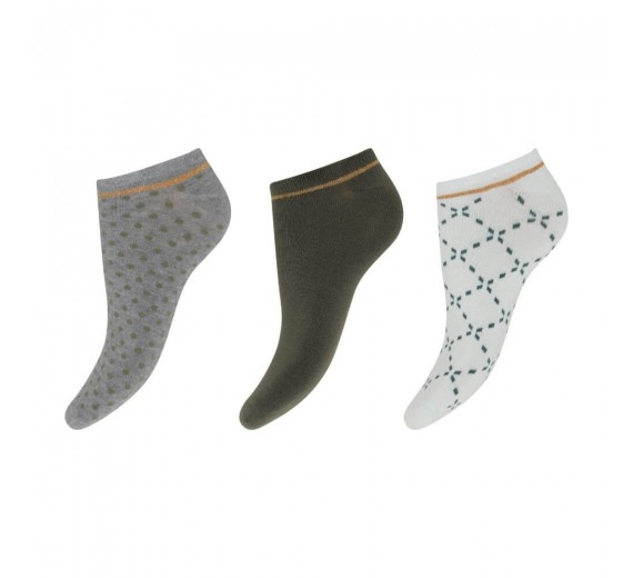 3-pak Decoy Sneaker Sock Bamboo - Dot & tern Str. 37-41