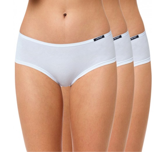 3-Pak Hipster Trusser, Hvid, Str. Small 3-Pak Hipster Trusser, Hvid, Str. Small