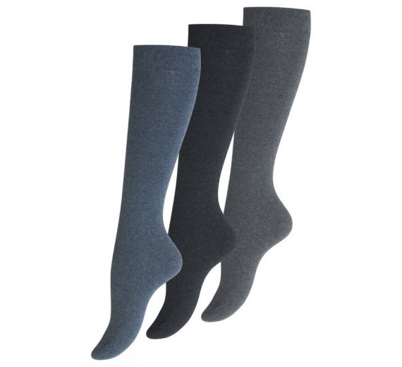 Knæstrømper Uden Top-Elastik - 3-Pak - Str. 39-42
