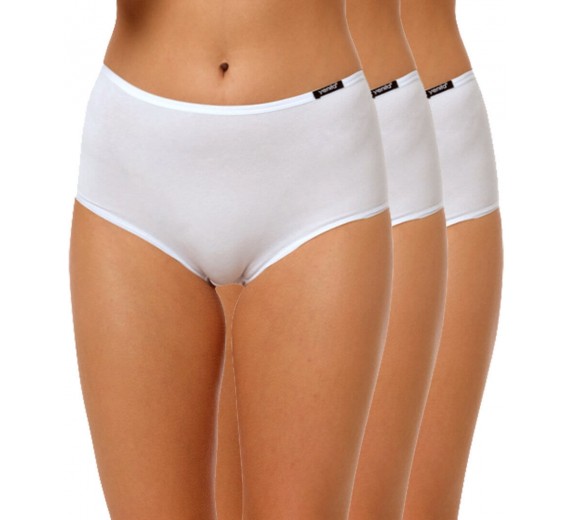 3-Pak Maxi Brief Trusser, Hvid, Str. Small 3-Pak Maxi Brief Trusser, Hvid, Str. Small