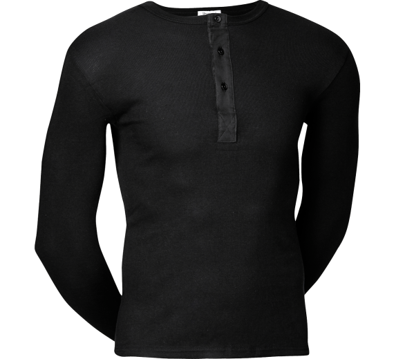 JBS Original Langærmet T-shirt Med Knapper Sort JBS Original Langærmet T-shirt Med Knapper Sort
