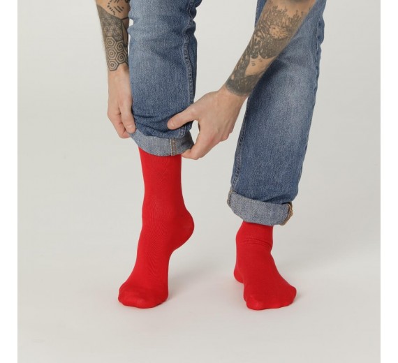 Bambusstrømper Til Mænd, Rød, CPH Sock Company, Str. 40-47