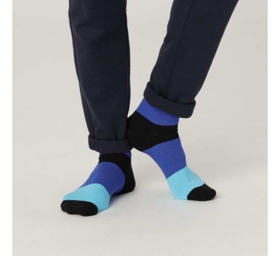 CPH Socks Comp. - Herrestrømper med brede striber, Blå