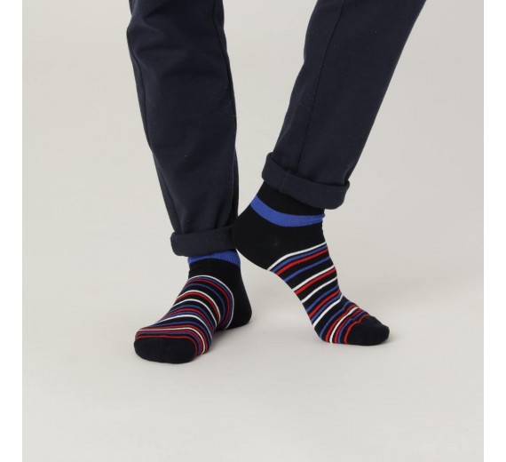 CPH Socks Company - Herrestrømper med striber, Blå