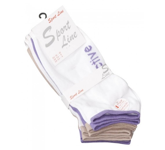 4 par korte dame ankelstrømper "Sport Line" str. 39-42 4 par korte dame ankelstrømper "Sport Line" str. 39-42