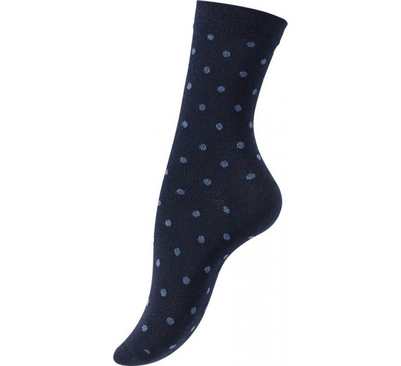 5-Pak Damestrømper "Dot Stripe" Blå - Str. 35-38