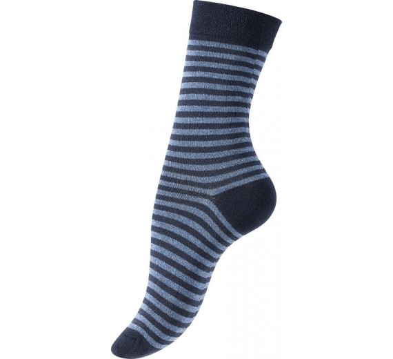 5-Pak Damestrømper "Dot Stripe" Blå - Str. 35-38