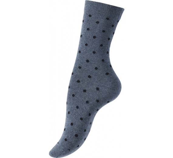 5-Pak Damestrømper "Dot Stripe" Blå - Str. 39-42 