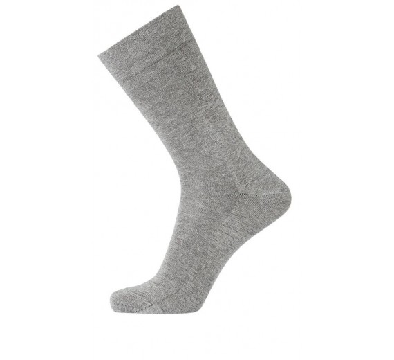 Grå Egtved bomuldsstrømper uden elastik - Str. 45-48