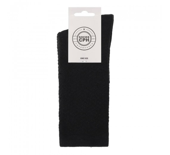 Socks CPH Damestrømper Med Strukturstrik, Sort - Str. 36-40