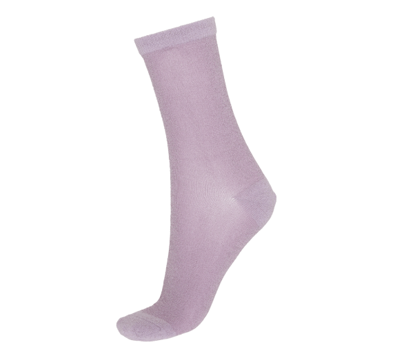 Socks CPH- Damestrømpe-Lilla glitter