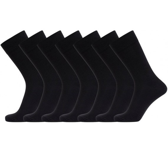 7 Par Sorte JBS Bambus Strømper I Gaveæske - Str. 37-40