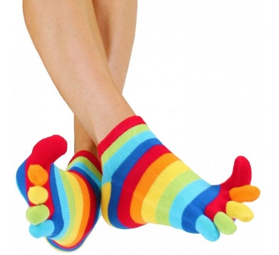 ToeToe Essential Anklet Tåstrømper Rainbow Str. 35-46