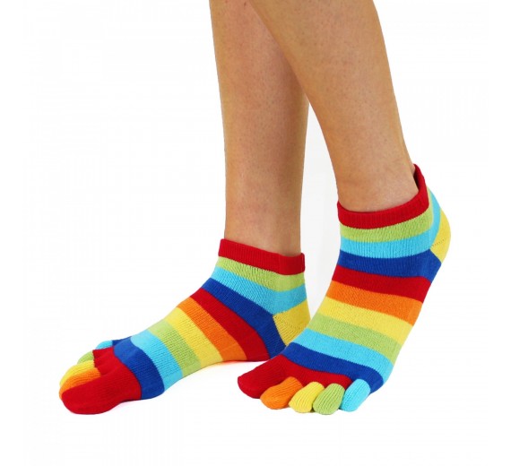 ToeToe Essential Anklet Tåstrømper Rainbow Str. 35-46