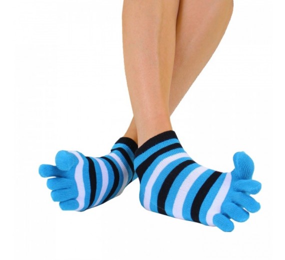 Stribede ToeToe Essential Anklet Turkis Str. 35-46