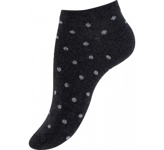 Ankelstrømper Damer 4-pak, Sort og grå - Str. 35-38