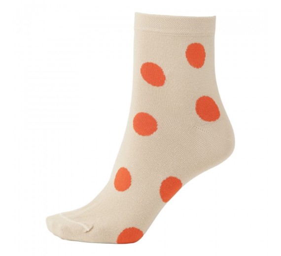 Korte ankelstrømper fra Socks CPH - Beige Dot str. 36-39