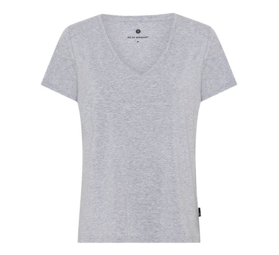 Bambus t-shirt med v-hals, dame, JBS of Denmark, grå, str. XS