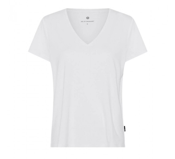 Bambus t-shirt med v-hals, dame, JBS of Denmark, hvid, str. XS