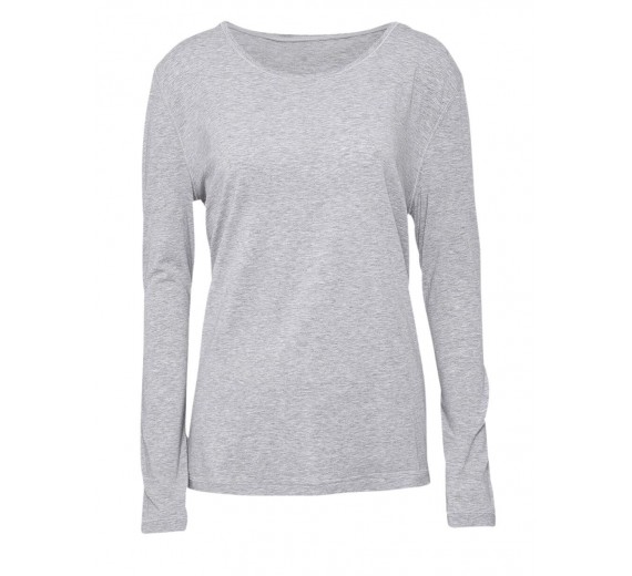 Langærmet bambus t-shirt, dame, JBS of Denmark, grå, str. small