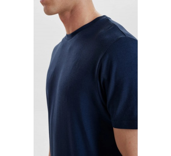 Bambus t-shirt til mænd, Resteröds, Navy, Str. Large