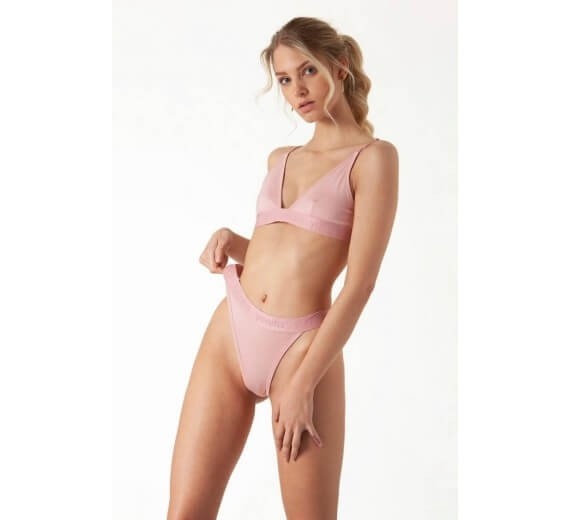 Bambus BH Uden bøjle, Rosa- Str. X-Large