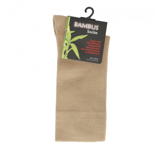 Beige bambussokker, str. 39-42