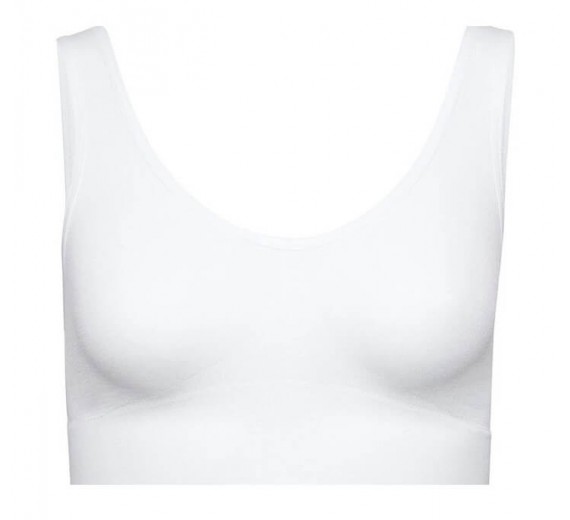 Decoy BH-top med brede stropper, hvid, str. small