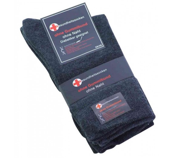 Grå Diabetes Strømper - Str. 43-46