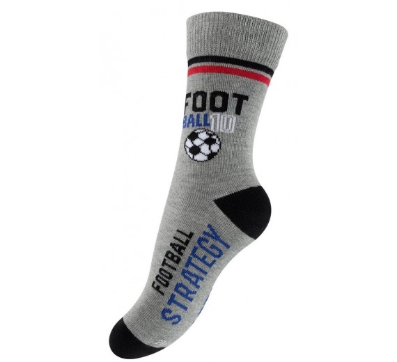 3 par børnestrømper med fodboldmotiv - Str. 27-30