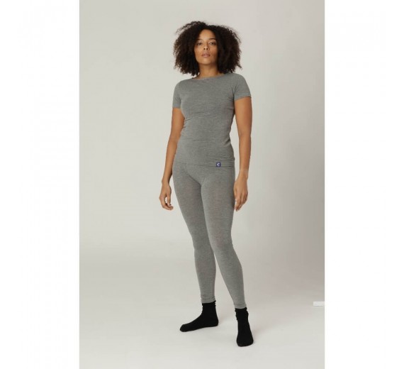 Leggings i merinould, dame, Coastland of Denmark, grå, str. Medium