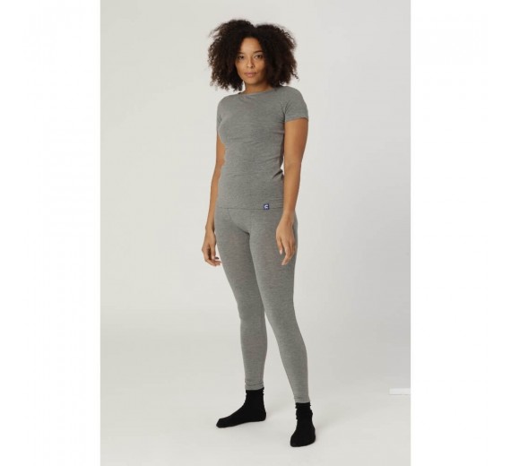 T-shirt i merinould, dame, Coastland of Denmark, grå, str. Medium