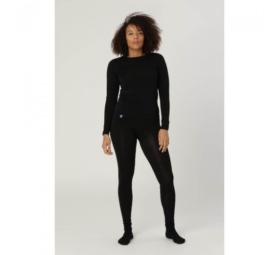 Sort Coastland uldundertrøje med lange ærmer, dame, Medium 