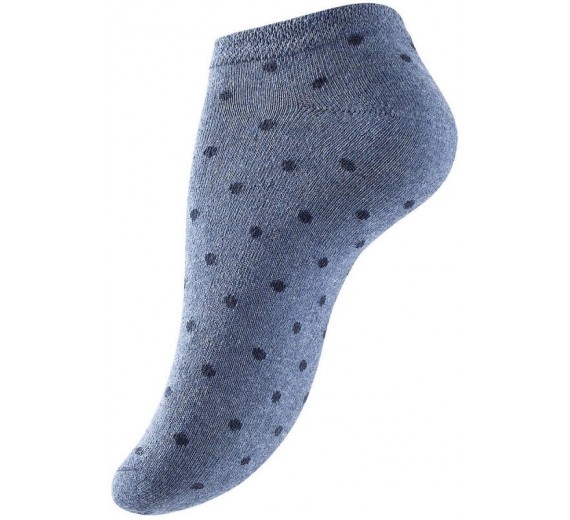 Ankelstrømper Damer 4-pak, Blå - Str. 35-38
