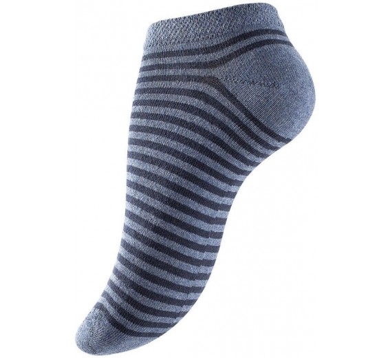 Ankelstrømper Damer 4-pak, Blå - Str. 35-38