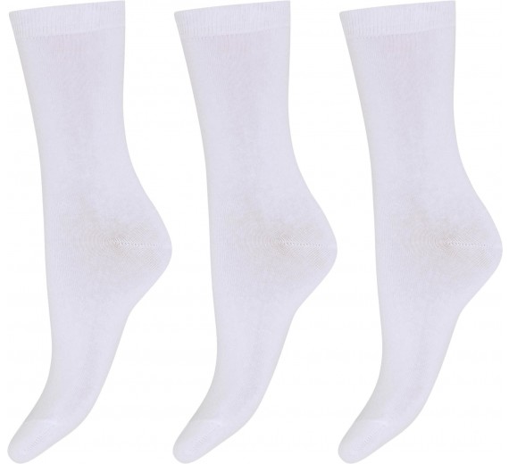 DECOY ankle sock orgcotton 3pk - Hvid str. 37-41