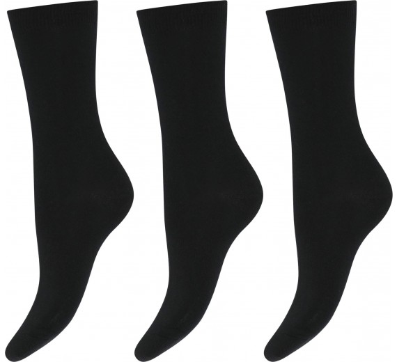 DECOY ankle sock orgcotton 3pk - Sort str. 37-41