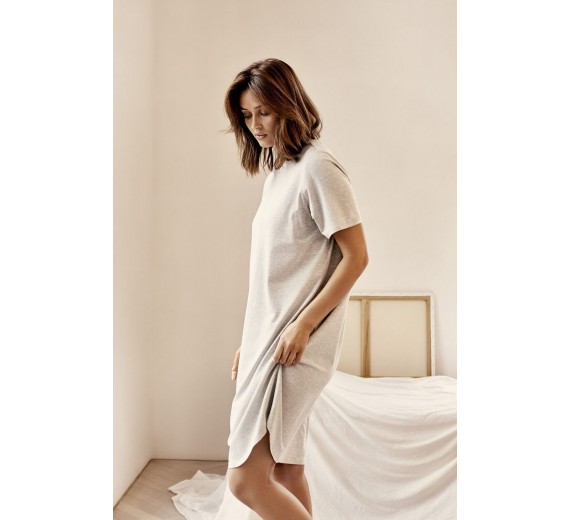 Decoy bambus natkjole med korteærmer - Grå str. 2X-Large