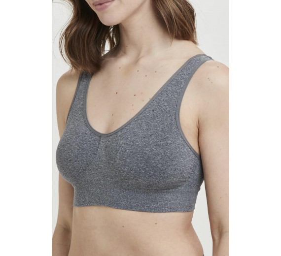 Decoy BH-top med brede stropper, grå, str. small