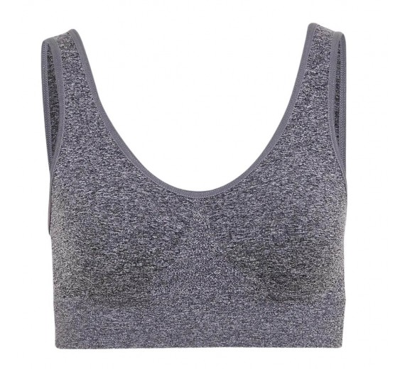 Decoy BH-top med brede stropper, grå, str. small